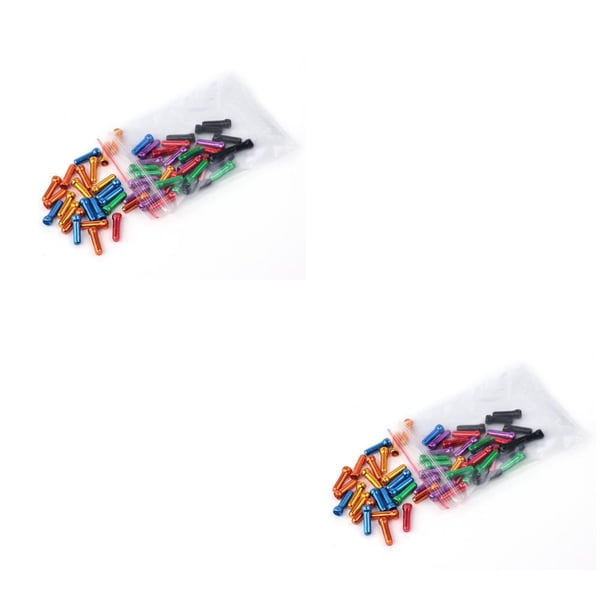 Eigraketly Paquete de 50 cables de freno para bicicleta de montaña, tapas traseras de repuesto para cambio de marchas MTB, mangas de línea, Type3 NO3