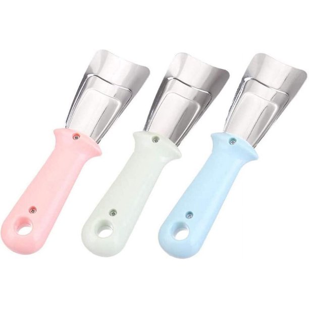 Utensilio de cocina raspador de hielo frigorífico congelador removedor de hielo descongelador pala descongelante (3 piezas, azul+verde+rosa)