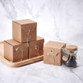 thumbnail image 6 of 12 pc 12pcs Square Kraft Paper Box Gift Box with Sealing Button Design and Coiling Cotton Rope for Gifts Wedding Tea Biscuits Packaging (7x7x7cm/2.8x2.8x2.8inch), 6 of 6