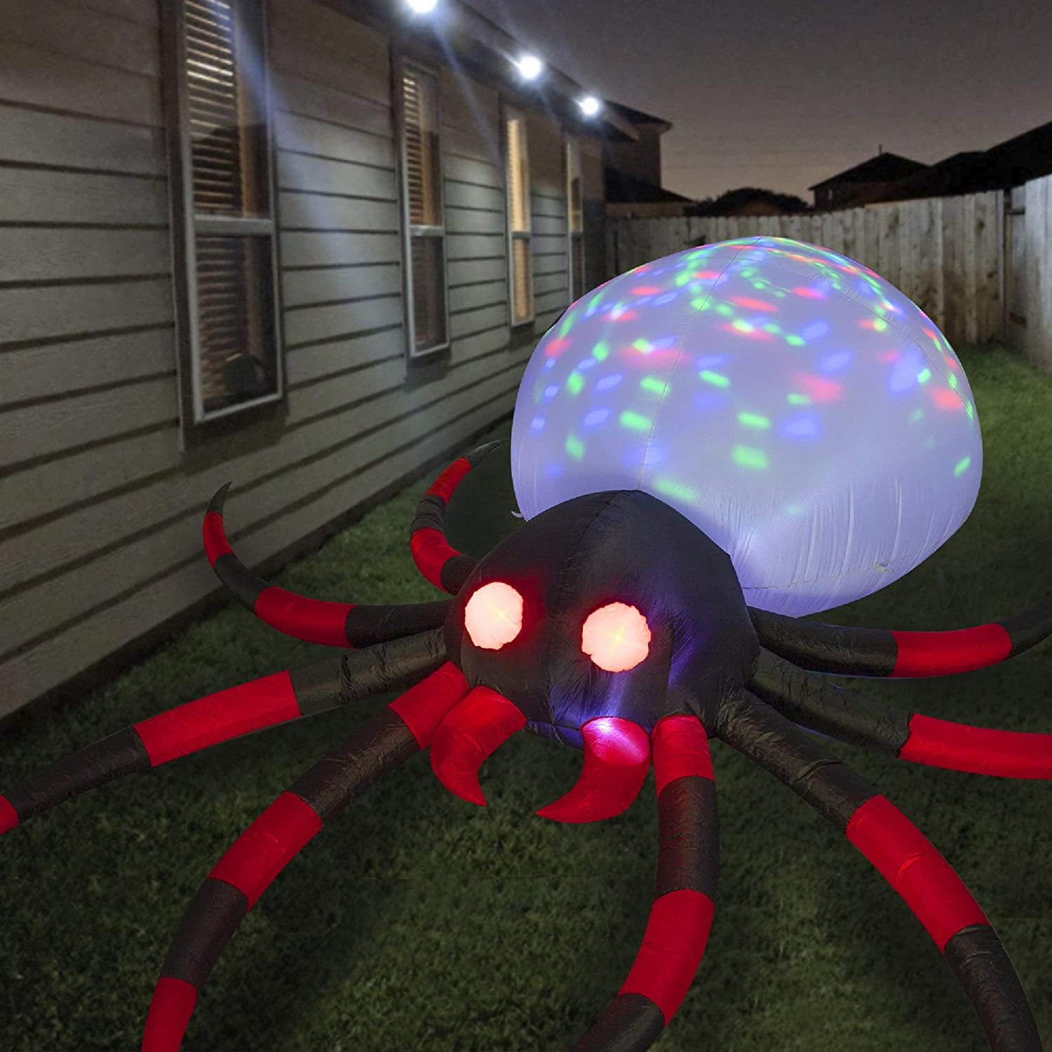 12 FT Halloween Inflatables Giant Red Spider Outdoor Halloween