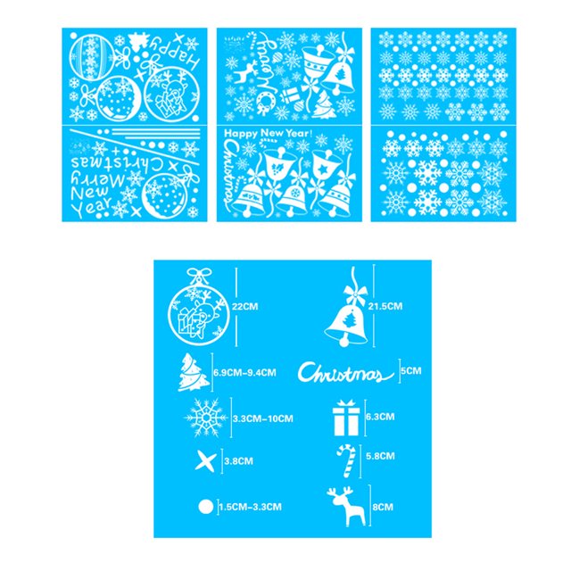 Worallymy 1 Juego de calcomanías adhesivas de copos de nieve para ventana de Navidad pegatinas para escaparate decoraciones suministros de decoración para fiesta de Navidad Worallymy JD735806472