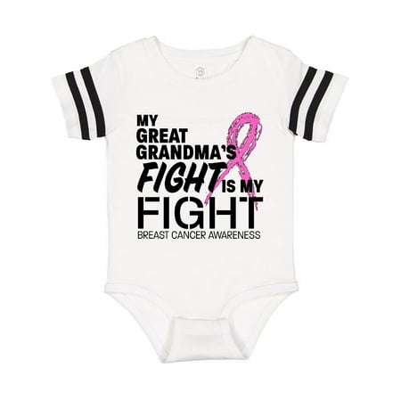 

Inktastic Great Grandma s Fight is My Fight- breast cancer awareness Gift Baby Boy or Baby Girl Bodysuit