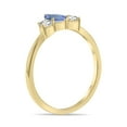 thumbnail image 2 of SZUL Women's 1/2 Carat TW Pear Shape Tanzanite and Diamond Ring in 10K White Gold, 2 of 6