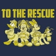 thumbnail image 2 of Men's Mickey & Friends Firefighters to the Rescue Graphic Tee Navy Blue Heather 3X Large, 2 of 4