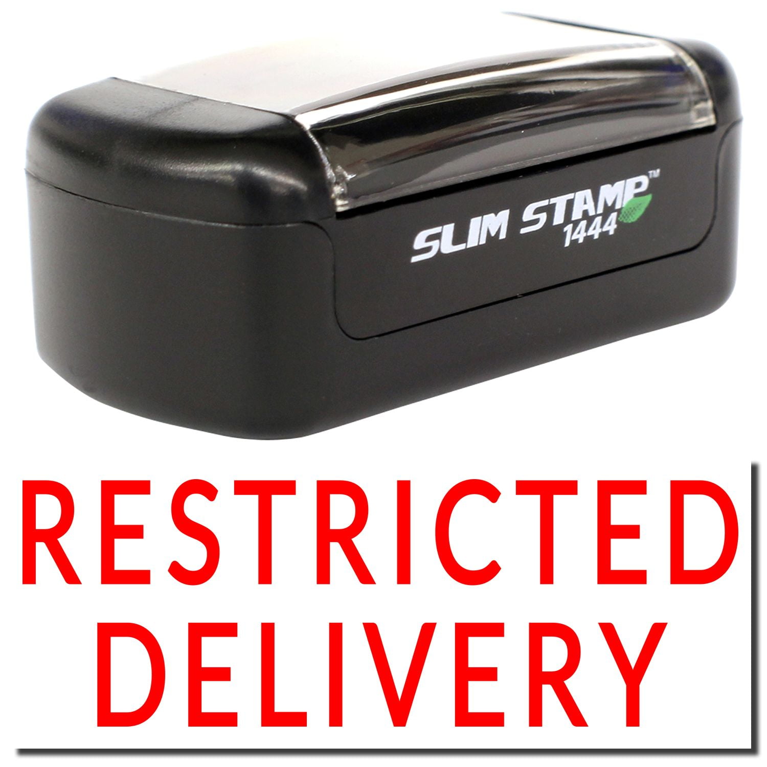 Slim Pre-Inked Restricted Delivery Stamp - Red Ink For Confidential Mail & Packages