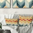 thumbnail image 3 of Designart "Ivory Boho Retro" Chevron Printed Throw Pillow, 3 of 5