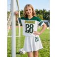 thumbnail image 5 of PureChapter Girls Clothing Sets Color Block Short Sleeve T-Shirt & Pleated Skirt 2 Piece Back to School Outfit for Kids 7-14, 5 of 8