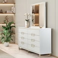 thumbnail image 2 of Palm Gate Dresser with Mirror - Cloud White, 2 of 13