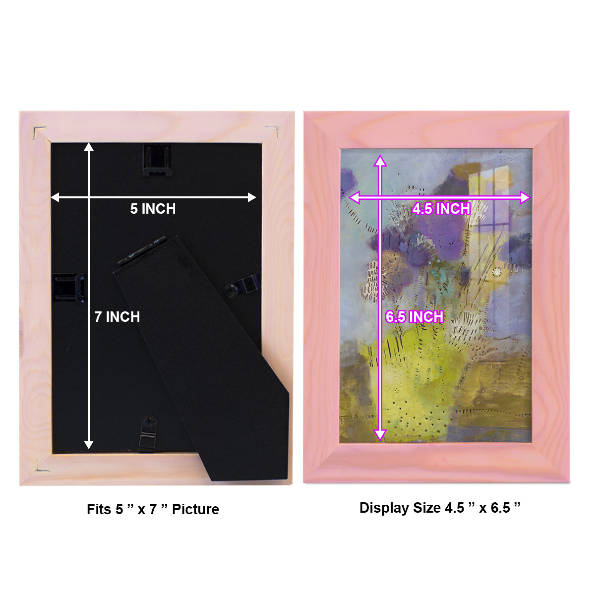 Blumen I -Framed Print w/glass-Sunset Pink