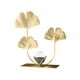 thumbnail image 2 of Escultura de metal con hoja de ginkgo y decoración de escritorio, estatua de pan de oro para estantería y decoración de mesa en la oficina, 2 of 6