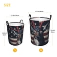 thumbnail image 3 of Daiia Vintage American Deer Round Laundry Basket with Handles Thickened Waterproof Circular hamper,Dirty Clothes Storage Basket for Bedroom,Bathroom,College Dorm-Medium, 3 of 6