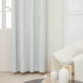 thumbnail image 2 of Deconovo 100% Blackout Curtains Thermal Insulated Drapes, Light Gray, 52W x 63L Inch, Noise Reducing Faux Linen Grommet Panels for Bedroom, 2 of 8