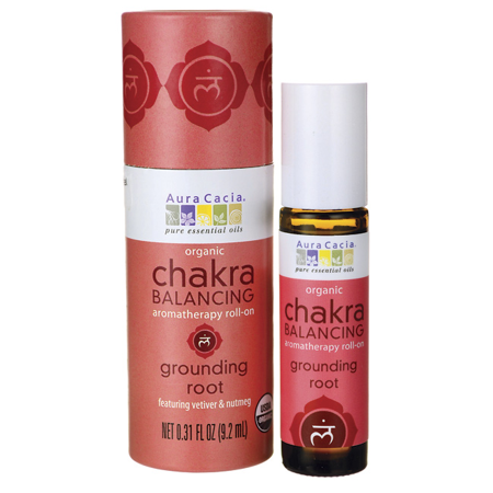 Aura Cacia Chakra Balancing Aromatherapy Roll-on- - Grounding (Best Essential Oil For Root Chakra)