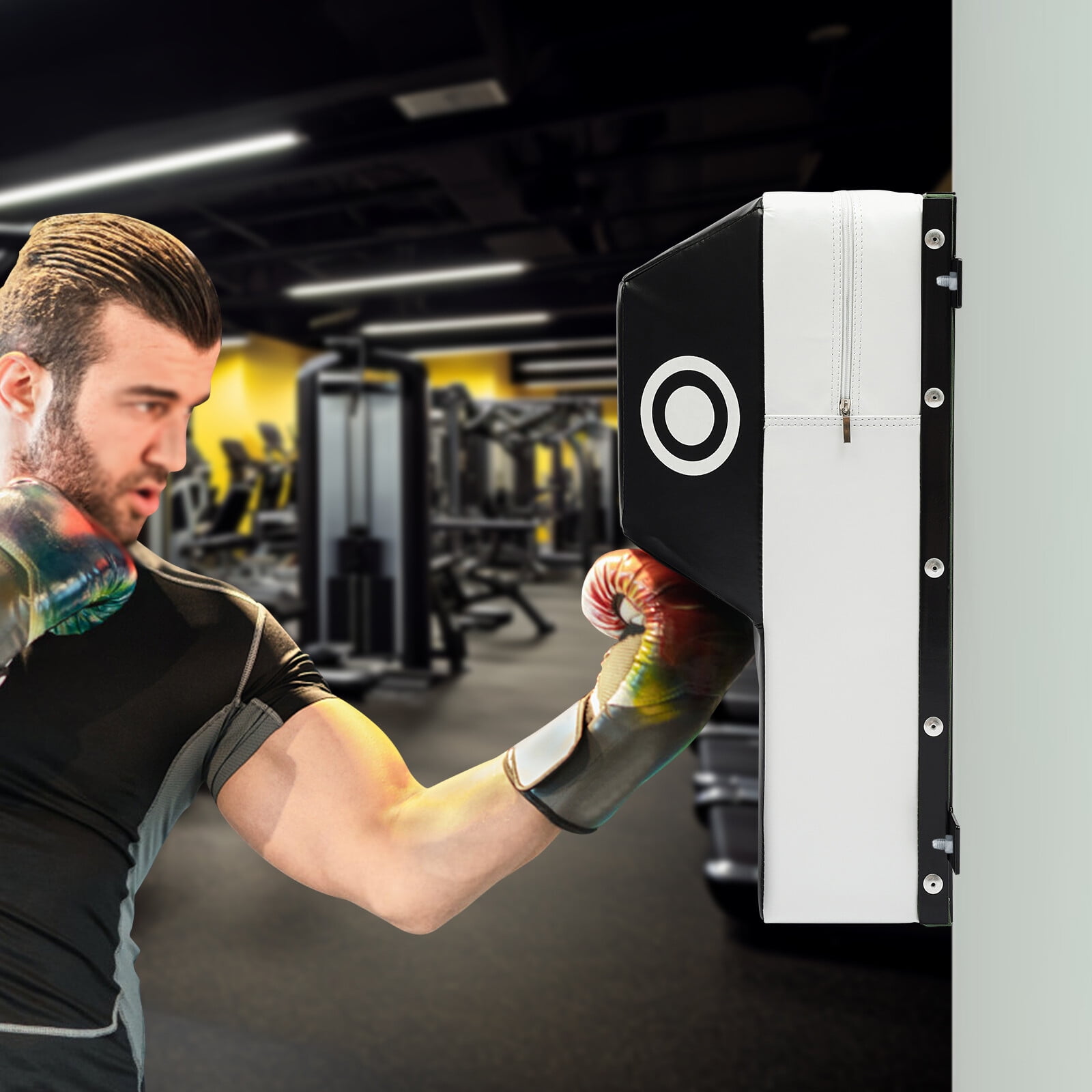 Wall Mount Uppercut Boxing Heavy Bag Square Boxing MMA Training Punching Target 13.78*9.84*23.62 inch for Bedroom, Study, Living Room, Gym