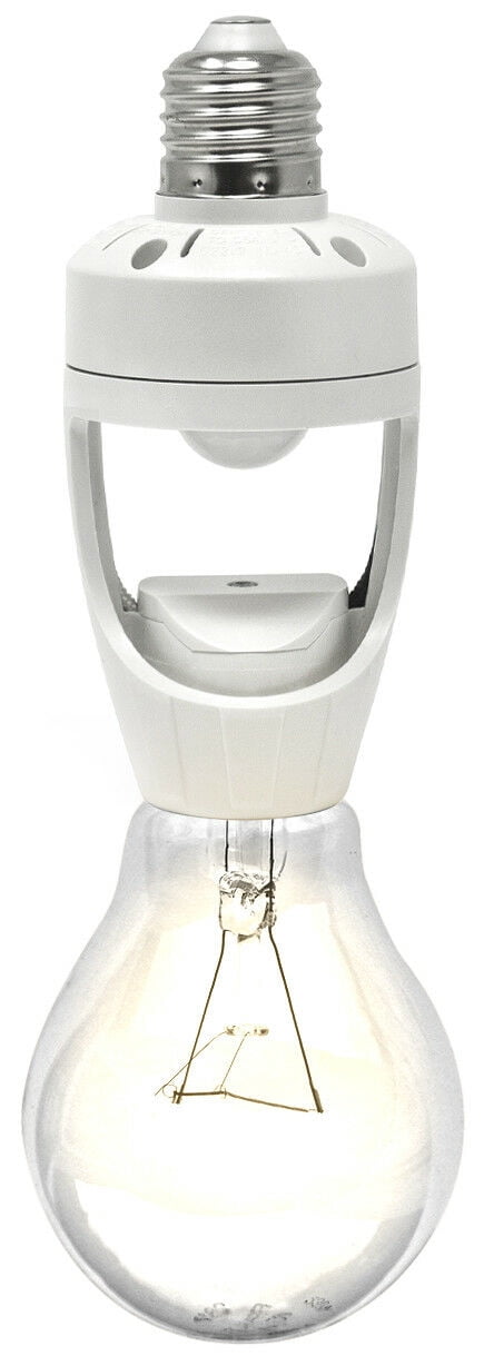 LED Concepts 180° Motion & Dusk-to-Dawn Sensor Light Bulb Socket Cap, 4-Pack