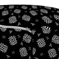 thumbnail image 3 of Mudcloth Pouf Cover with Zipper, Traditional Folk Culture Prehistoric Arrow Zig Zag Style Motifs, Soft Decorative Fabric Unstuffed Case, 30" W X 17.3" L, Black and White, by Ambesonne, 3 of 5