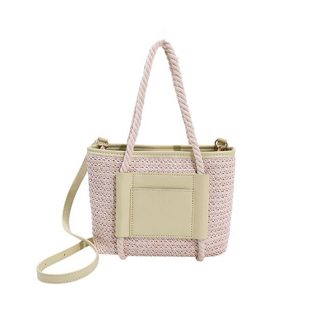 Bolsa De Hombro Bolsos de hombro para mujer Bolso bandolera tejido de verano de paja Bolsos tipo satchel de playa (Verde) Ehuebsd Para Estrenar