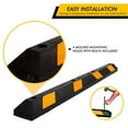 thumbnail image 3 of ZoneTech 72" Heavy Duty Rubber Parking Curb with Yellow Reflective Tape, 3 of 7