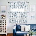 thumbnail image 4 of Watercolor Blue Marine Starfish Curtain Tier and Valance Set 3 Piece, Sea Star Ocean Life on White 3-inch Rod Pocket Window Tier Curtains Valance for Kitchen Living Room, 4 of 9