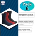 thumbnail image 7 of SOCKS'NBULK 6 Pairs Cotton Thermal Crew Socks, Women, Warm Thick Boot Sock, Bulk, 7 of 7