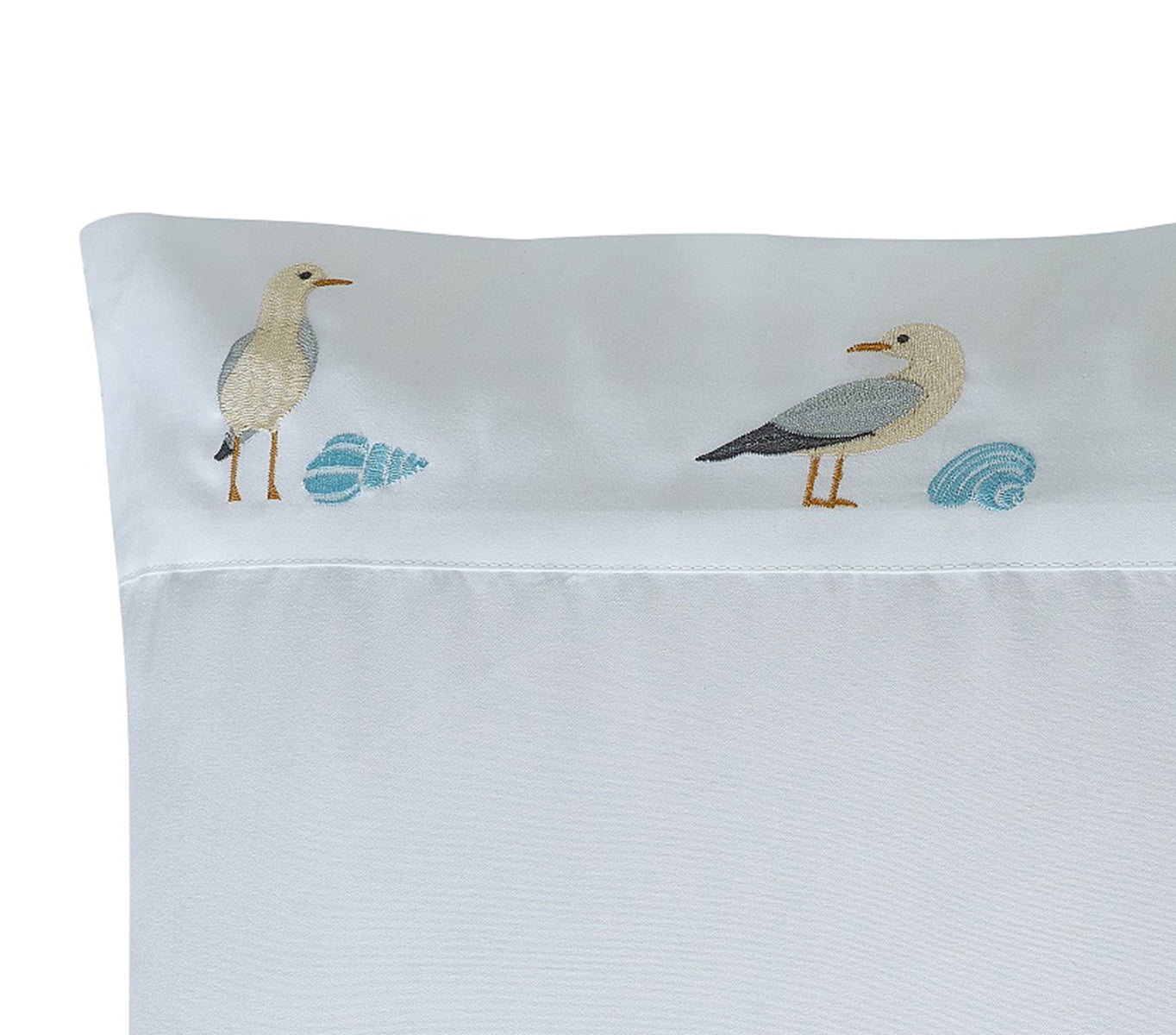 Harper Lane Embroidered Seabirds Sheet Set Twin
