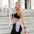 thumbnail image 5 of APHISON Water Bottle Carrier, Bling Rhinestone, Adjustable Shoulder Strap, Neoprene Sleeve with 2 Pockets for Hiking and Travel - Purple With Pouch, 5 of 6