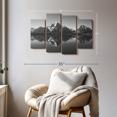 thumbnail image 4 of Elephant Stock - Grand Teton Mountains BW Wall Art - Horizontal Multi Panel - 4 Piece Living Room Wall Decor - Photography Nature Canvas Print - Gray and Black Decor - 30" x 18", 4 of 5