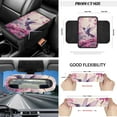 thumbnail image 5 of Yuyamidu Hummingbird Car Front Seat Covers Full Set of 12 Pink Flower Steering Wheel Cover Safe Belt Pads Armrest Pad Coasters Garbage Can Rear View Mirror Cover Keychain Air Vent Storage Holder, 5 of 6