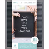 DCWV Framed Letterboard 16"X20"-Gray Stained W/Black Insert