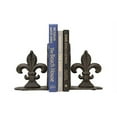 thumbnail image 3 of Woven Paths Fleur de Lis Shaped Iron Bookends, 7", Bronze, 3 of 3