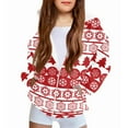 thumbnail image 6 of Children's Fashion Christmas Printed Long Sleeved Hooded Sweatshirt, Girls' Hoodie Jacket, 6 of 6