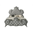 thumbnail image 1 of ACME Perine Tufted Velvet Upholstered Queen Panel Bed in Gray, 1 of 5