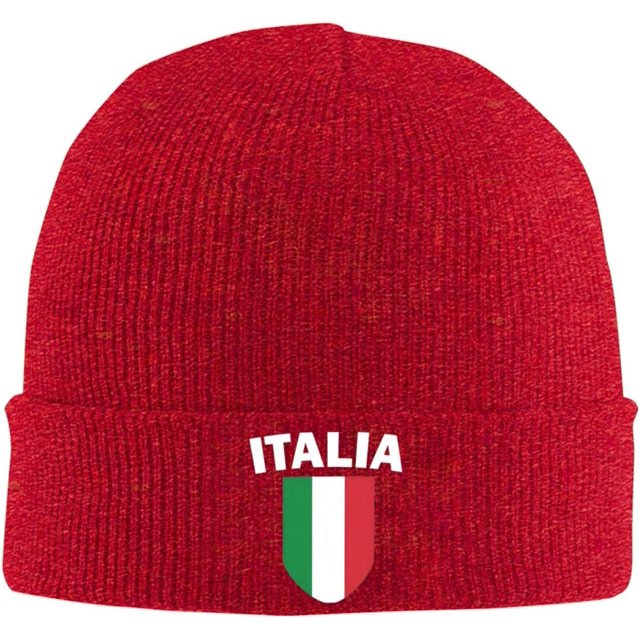 Drapeau Italien Italy Love Italia Tuque Tricotée Bonnet Chaud d'Hiver Bonnets à Revers Tuque Watch pour Hommes Femmes
