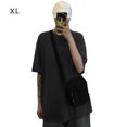 thumbnail image 1 of Camiseta de mujer de manga corta, cuello redondo, color sólido, camiseta informal, negro, XL Inevent AP001185-03B, 1 of 7