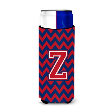 

Letter Z Chevron Yale Blue and Crimson Ultra Hugger for slim cans
