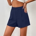 thumbnail image 5 of YTCAMLO Bermuda Shorts for Women Summer Trendy Flat Front Dress Shorts with Pockets Lightweight Knee Length Wide Leg Shorts, 5 of 6