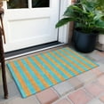 thumbnail image 6 of Addison Rugs Chantille Indoor/Outdoor Transitional Stripes Aqua Washable Rectangle Rug, 1'8" x 2'6", 6 of 6