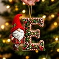 thumbnail image 6 of romoty Personalized Christmas Letter E Ornaments, Cute Gnome Kitten Initial Pendants, 2D Flat Acrylic Monogram Tree Car Mirror Decor, 6 of 6