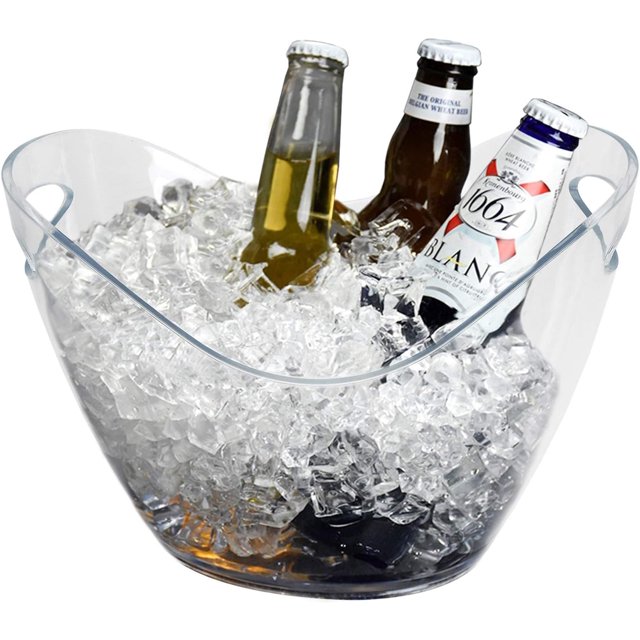 Perfecta para fiestas, hielera de uso generalizado, enfriador de bebidas transparente de 3 litros con asas resistentes para celebraciones versátiles en interiores y exteriores