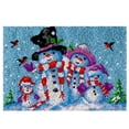 thumbnail image 1 of Rug Making Latch Hooking Kit | Snowman Family (3 sizes), 1 of 10