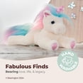 thumbnail image 3 of El unicornio blanco de peluche Bearington Lil' Rainbow Shimmers, 25 cm, 3 of 6