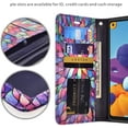thumbnail image 3 of Galaxy A21 Case Leather Flip Pouch Holster Wallet Case Cover Folio [Kickstand] Cute Girls Women Phone Case For Galaxy A21 - Rainbow, 3 of 6