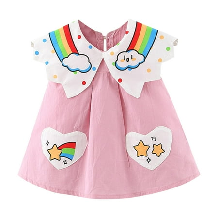 

ZRBYWB Toddler Girls Dress Sleeveless Sundress Floral Print Dress Princess Dress Clothes Baby Girl Clothes