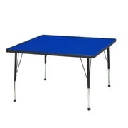 Mahar Manufacturing M48SQFS-SB Square Activity Table with Maple Top and Fuchisa Edge, 48 in.