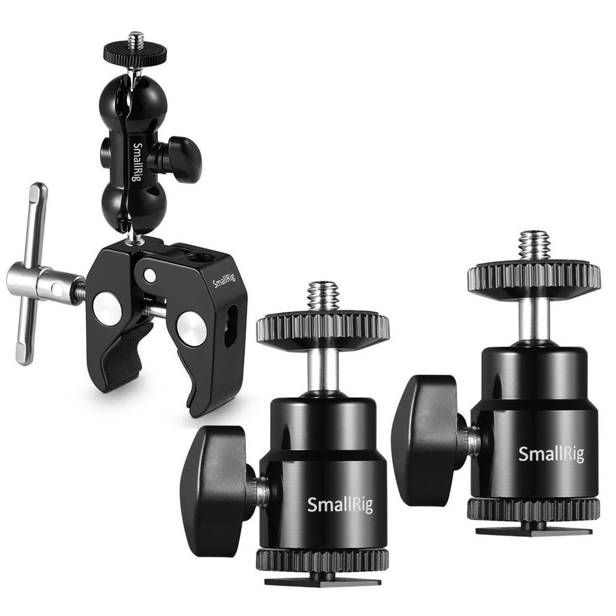 2pcs Pack 2059 SmallRig 1/4" Camera Hot shoe Mount with Additional 1/4" Screw 