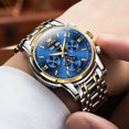 thumbnail image 5 of OLEVS Automatic Watches for Mens Self Winding Mechanical Multifunction Chronograph Luxury Business Dress Moon Phase Stainless Steel Waterproof Luminous Calendar Mens Wrist Watches Reloj Para Hombre, 5 of 13