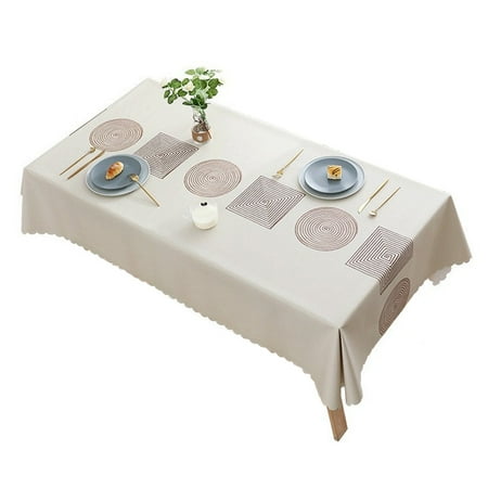 

Waterproof and anti-scalding pvc coffee table mat rectangular household thickened table cloth