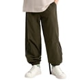 thumbnail image 5 of Xdegoge Tween Girls Jogger Pants Elastic Waist Athletic Loose Casual Wide Leg Sports Sweatpants with Pockets Running Sports Activewear Trousers, 5 of 9