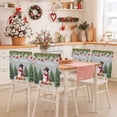 thumbnail image 2 of Snowman Merry Christmas Chair Covers Set of 1 Gray Winter Socks Xmas Tree Balls Chair Back Covers Stretch Removable Washable Slipcovers Protector for Dining Room Kitchen Party Decor, 2 of 5