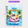 thumbnail image 5 of Hello Summer Ragdoll at Swimming Pool Flamingo Swim Ring Spiral Bound Journal Cat Lover Kitten Owner Gifts Idea 5x7in Spiral Notebook - 12009, 5 of 5